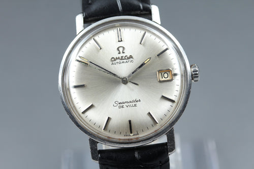 Near MINT OMEGA Seamaster De Ville 34mm Automatic Silver Dial Men's Vintage