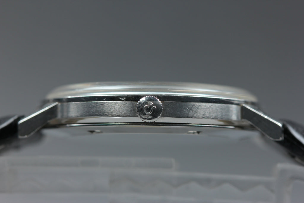 1968 Near MINT OMEGA De Ville 35mm 165.008 Automatic Silver Dial Men's Vintage