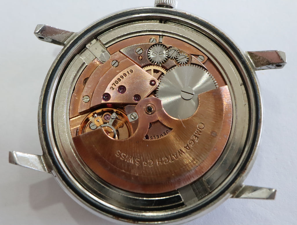 1968 Near MINT OMEGA De Ville 35mm 165.008 Automatic Silver Dial Men's Vintage