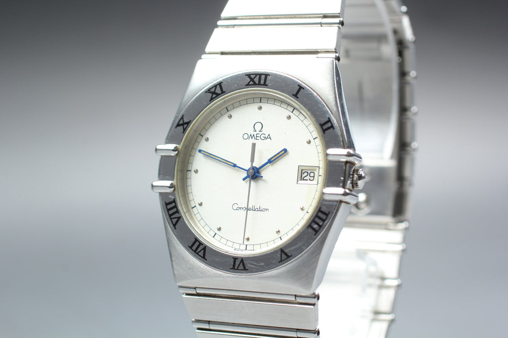 1991 Near MINT OMEGA Constellation 32mm 396.1070.1 Quartz White Men's Vintage