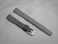 NOS OMEGA Vintage Genuine Black Leather Strap 12mm Silver Buckle Women's #2196