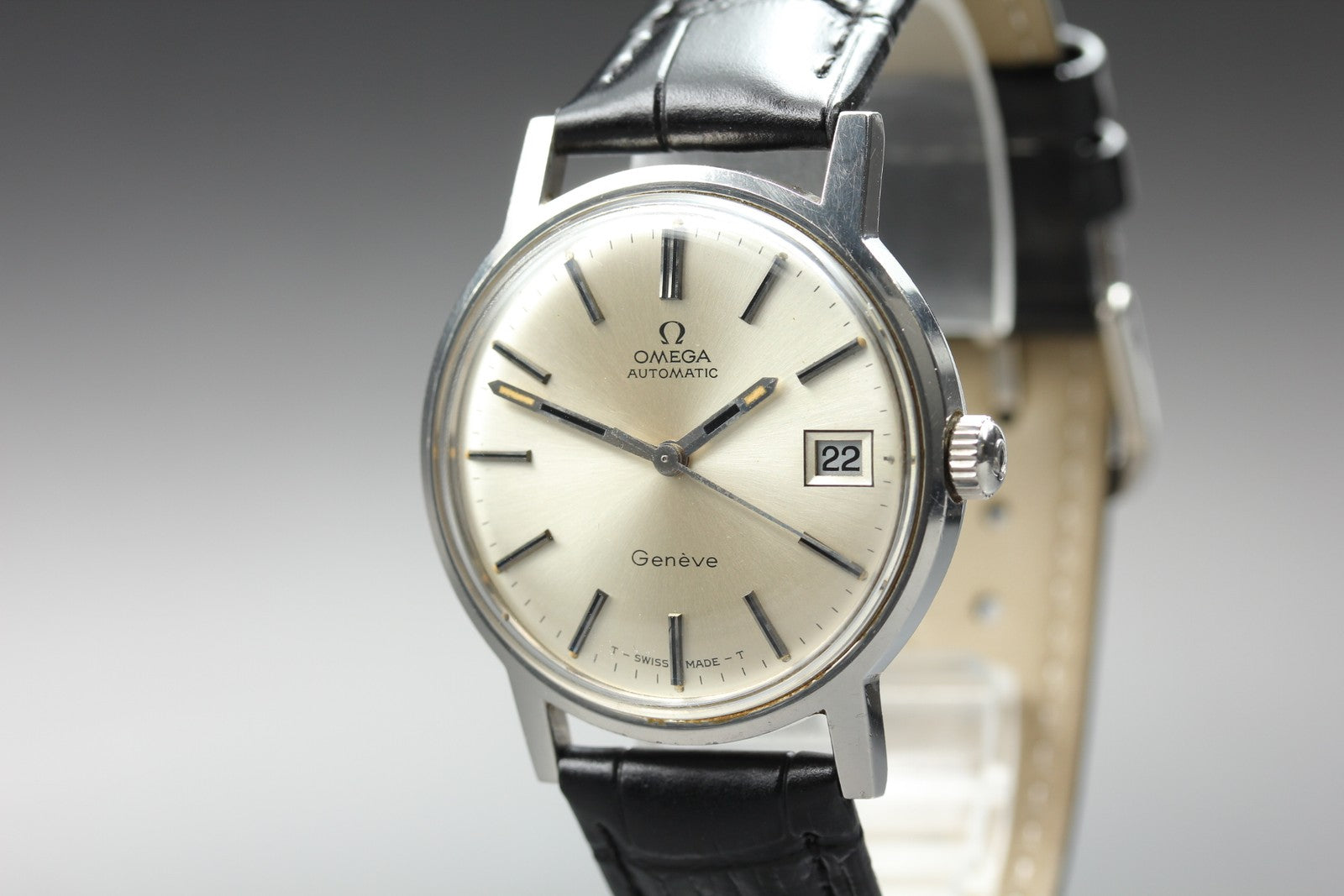 1971 Near MINT OMEGA Geneve 34mm 166.070 Automatic Silver Dial Men's Vintage