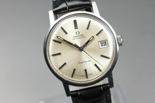 1971 Near MINT OMEGA Geneve 34mm 166.070 Automatic Silver Dial Men's Vintage