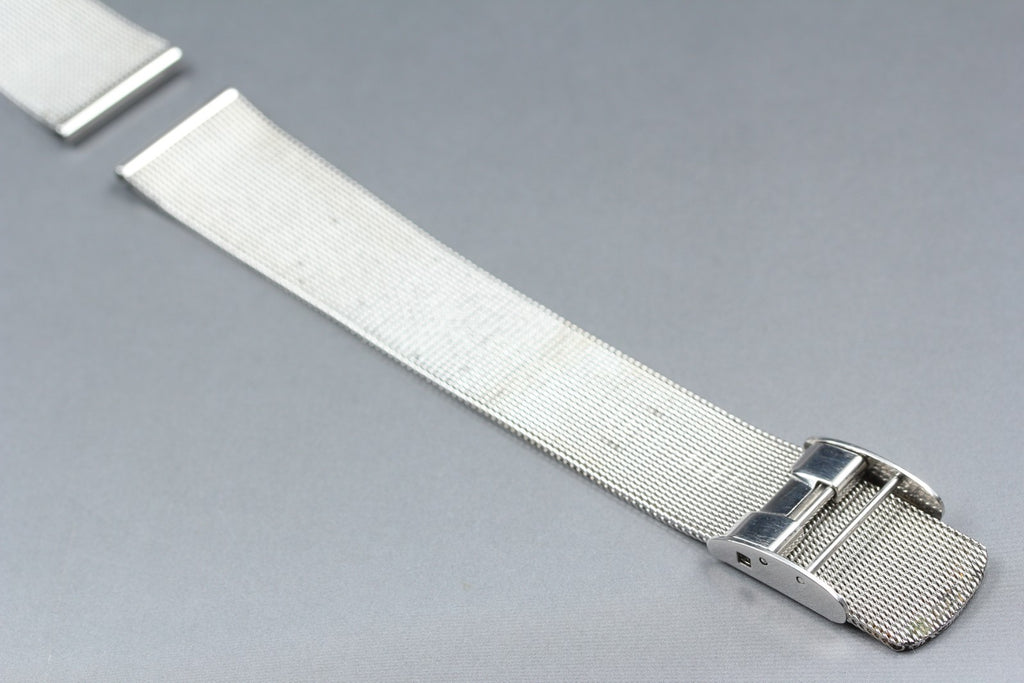 Near MINT OMEGA Milanese/Mesh Band 2057 18mm Stainless Bracelet Men's Vintage