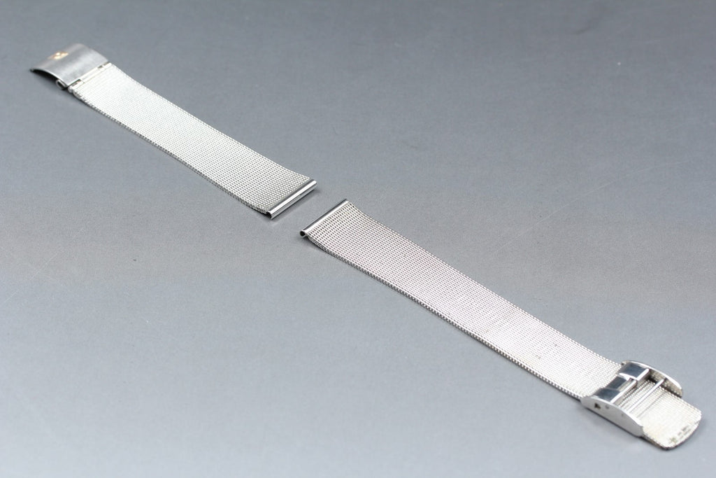 Near MINT OMEGA Milanese/Mesh Band 2057 18mm Stainless Bracelet Men's Vintage