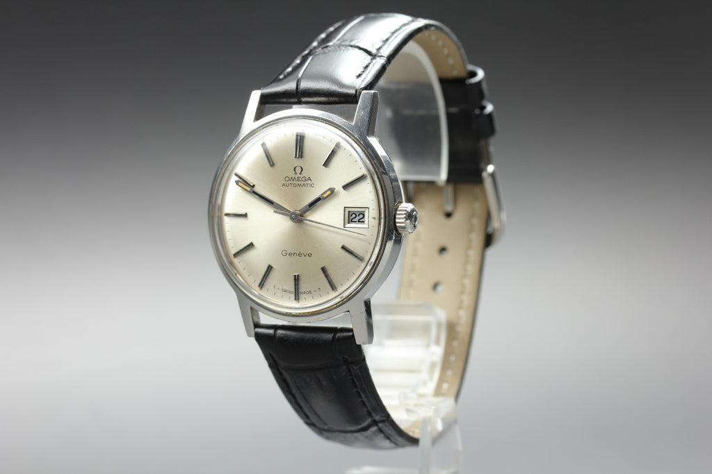 1971 Near MINT OMEGA Geneve 34mm 166.070 Automatic Silver Dial Men's Vintage