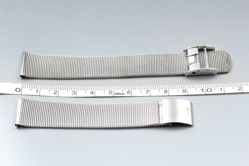 Near MINT OMEGA Milanese/Mesh Band 2057 18mm Stainless Bracelet Men's Vintage