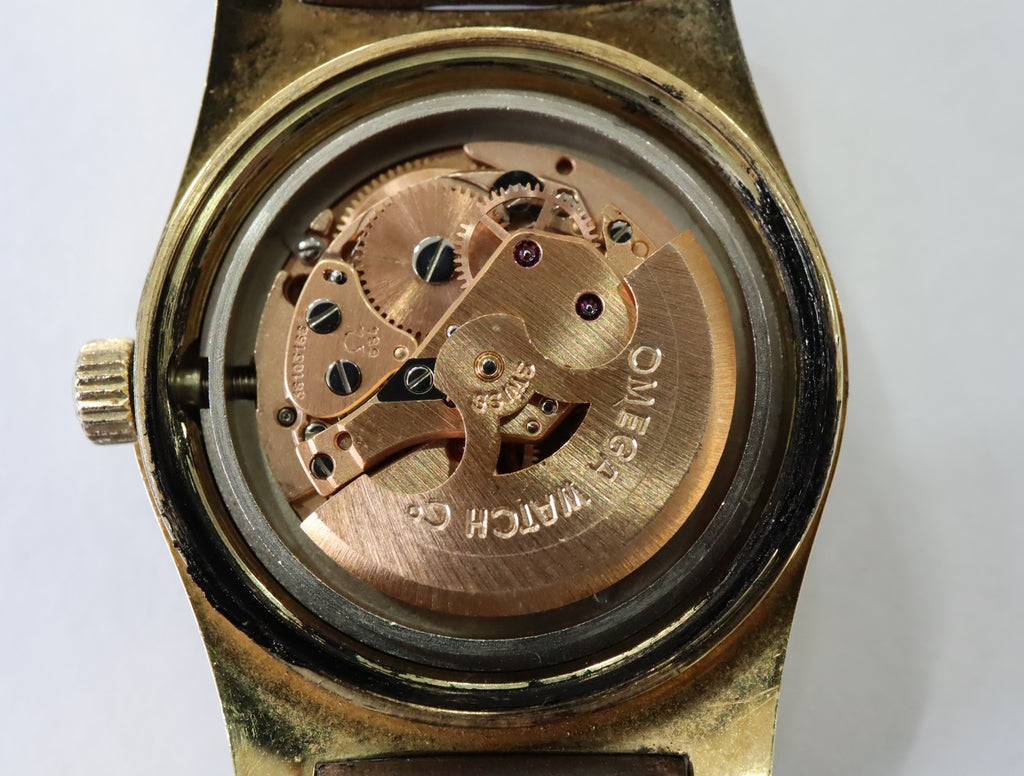 1973 Near MINT OMEGA Geneve 26mm 566.0065 Automatic Gold Dial Women's Vintage