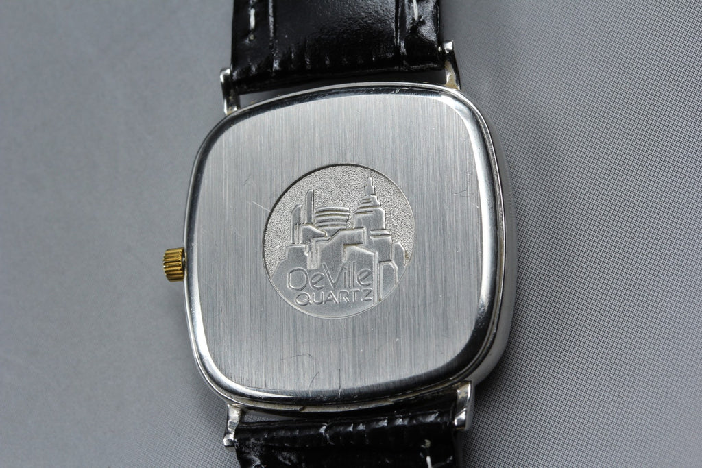 Near MINT OMEGA De Ville 30mm 196.0317 Quartz White Roman Dial Men's Vintage
