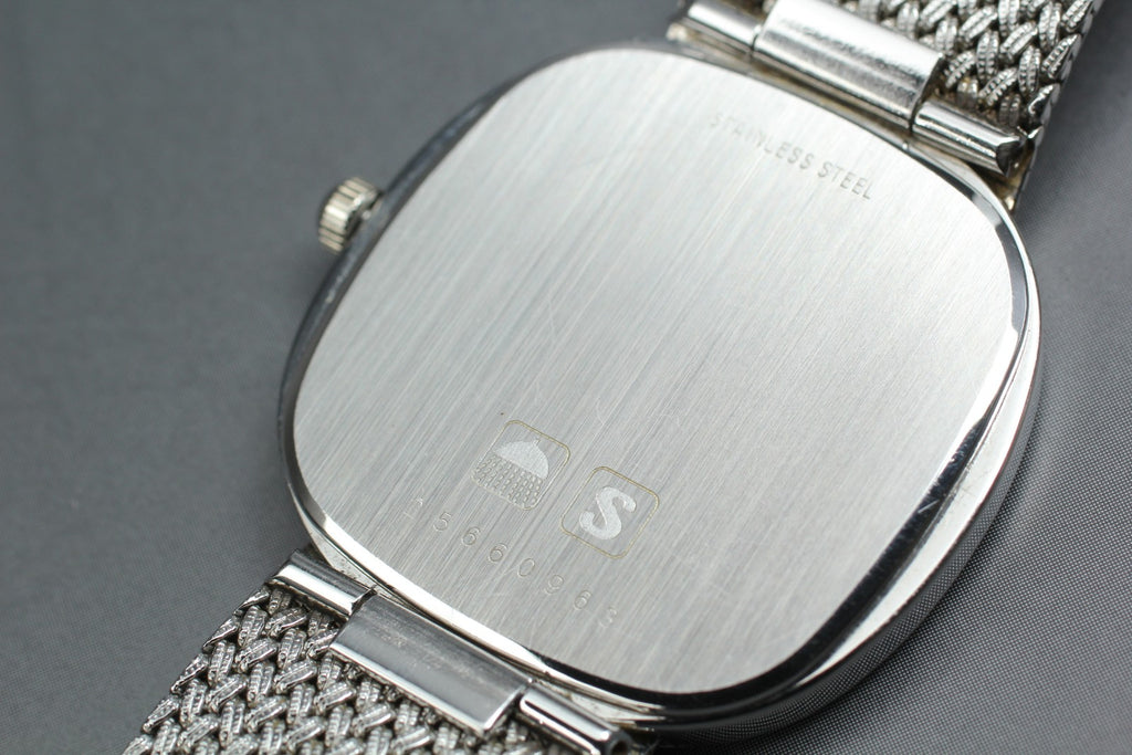 Near MINT LONGINES 978 3386 30mm Quartz Stainless steel Silver Dial Men Vintage