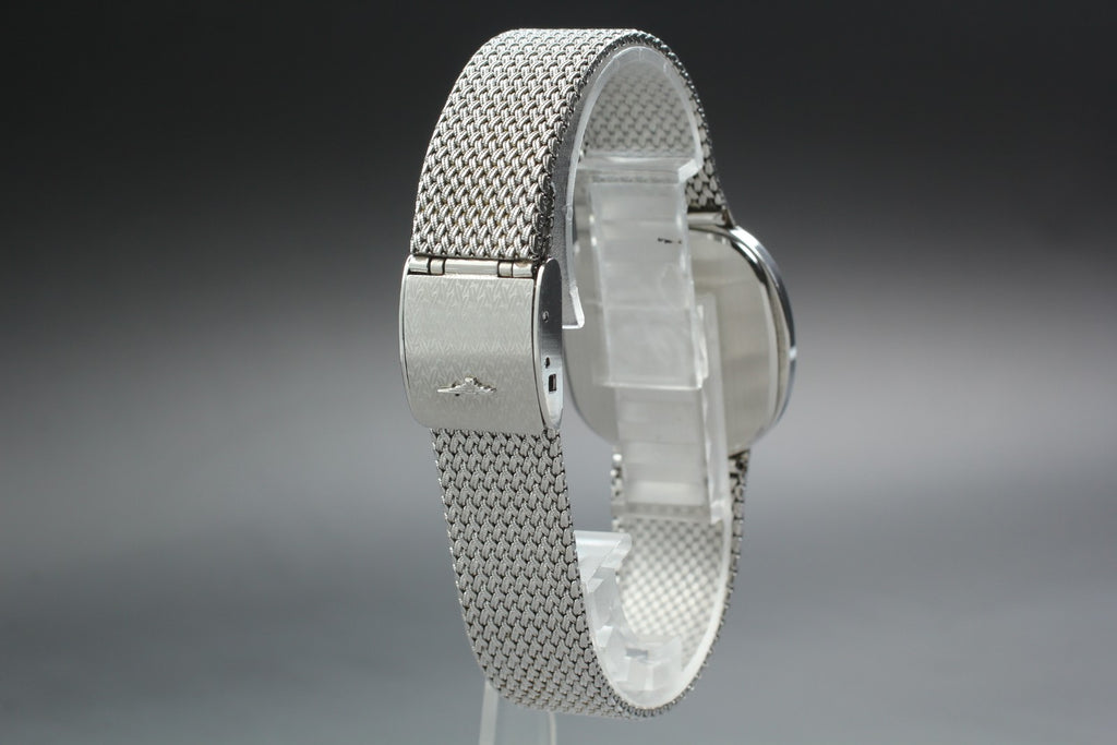 Near MINT LONGINES 978 3386 30mm Quartz Stainless steel Silver Dial Men Vintage