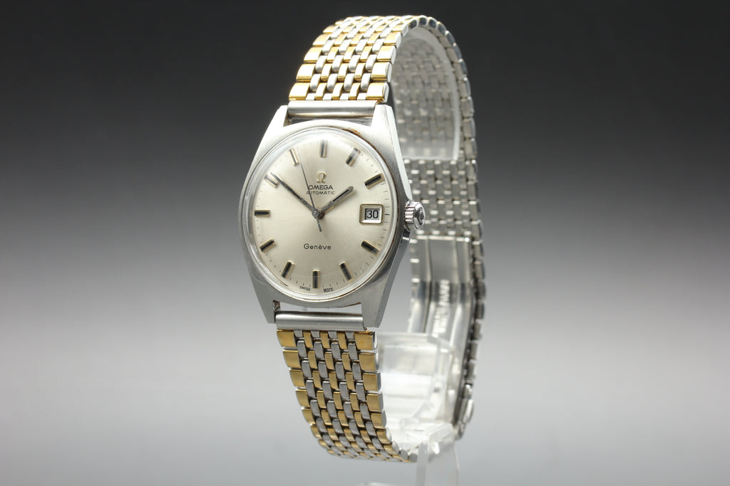 1969 Near MINT OMEGA Geneve 34mm 166.041 Automatic Silver Dial Men's Vintage