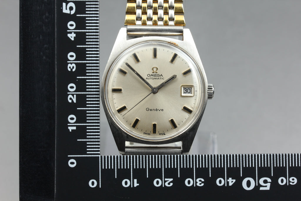 1969 Near MINT OMEGA Geneve 34mm 166.041 Automatic Silver Dial Men's Vintage