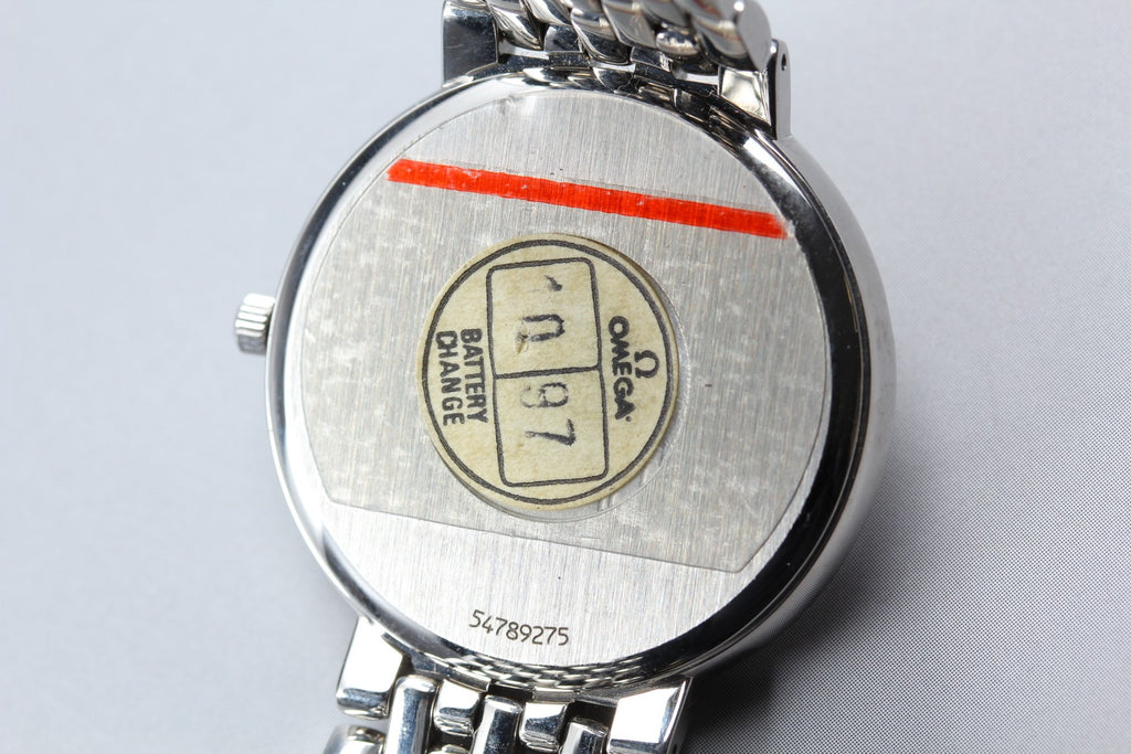 1993 MINT OMEGA De Ville 33mm 396.2432 Quartz Silver Dial Men's Watch Vintage