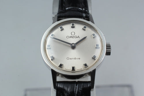 1973 Near MINT OMEGA Geneve 20mm 511.0451 Manual Silver Dial Women's Vintage