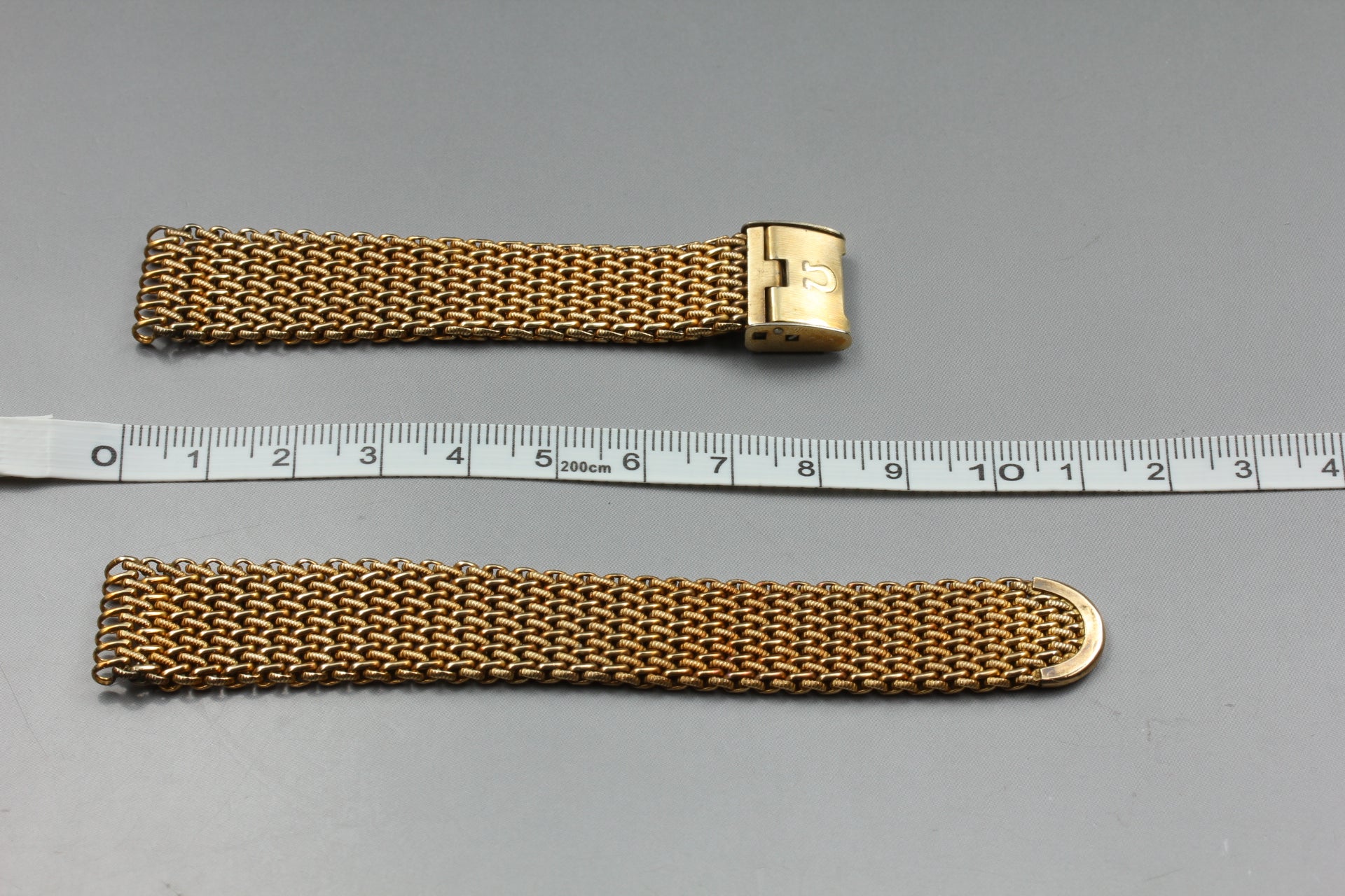 Near MINT OMEGA Milanese/Mesh Band FF595/1148 17mm Gold Plated Men's Vintage