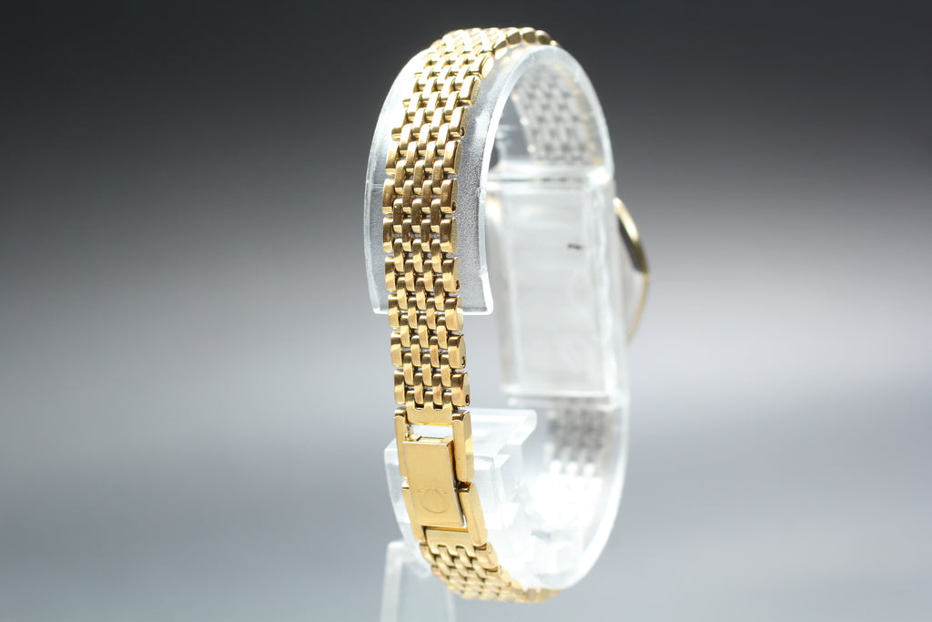 1984 OMEGA De Ville 17mm 791.0881 Quartz Gold Dial Women's Watch Vintage Exc+5