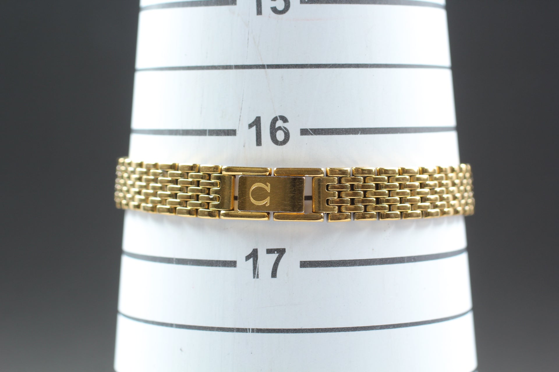 1984 OMEGA De Ville 17mm 791.0881 Quartz Gold Dial Women's Watch Vintage Exc+5