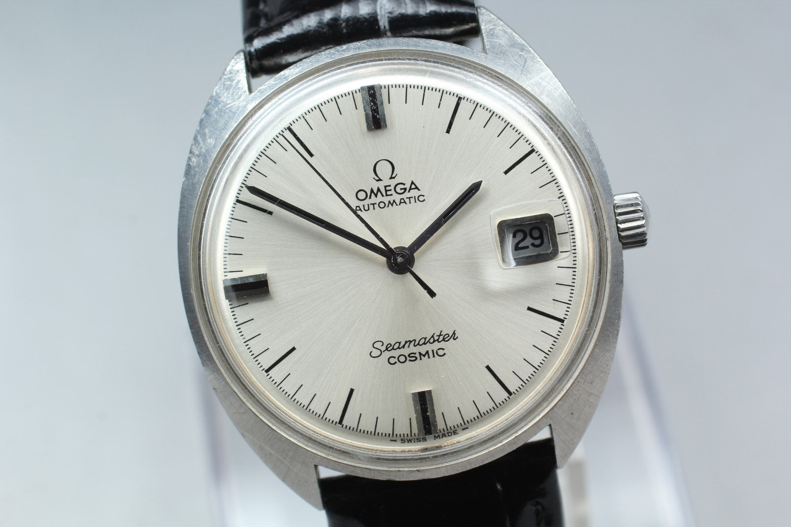 Near MINT OMEGA Seamaster COSMIC 35mm 166026 Automatic Silver Dial Men's Vintage