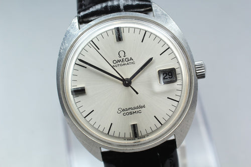 Near MINT OMEGA Seamaster COSMIC 35mm 166026 Automatic Silver Dial Men's Vintage
