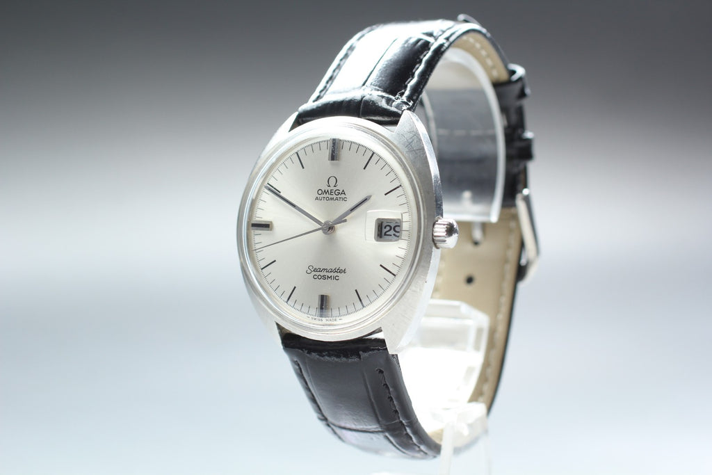 Near MINT OMEGA Seamaster COSMIC 35mm 166026 Automatic Silver Dial Men's Vintage