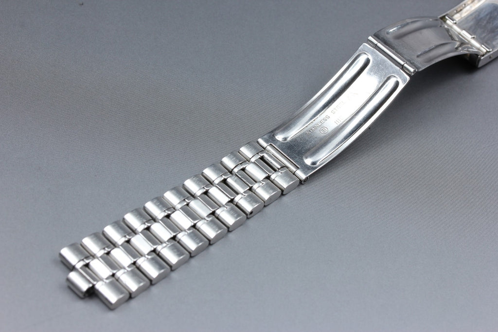 Near MINT OMEGA Bracelet 18mm FF582/1118 Stainless steel Silver Men's Vintage