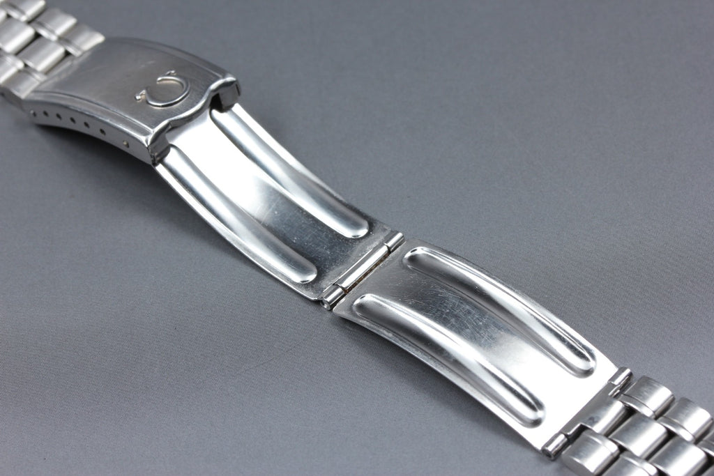 Near MINT OMEGA Bracelet 18mm FF582/1118 Stainless steel Silver Men's Vintage