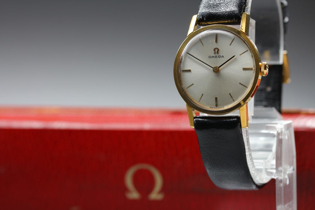 1964 w/Box OMEGA 511.021 24mm Manual Wind Champagne Dial Women's Vintage Exc+5