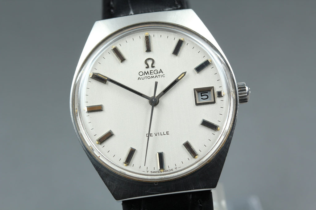 Near MINT OMEGA De Ville 34mm 166.051 Automatic Silver Dial Men's Watch Vintage