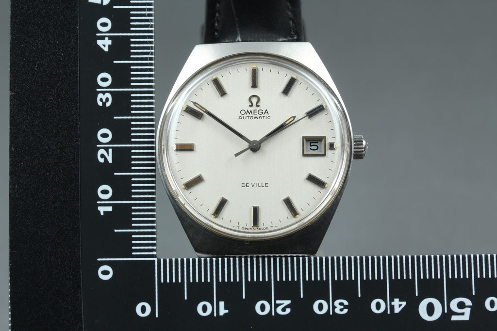 Near MINT OMEGA De Ville 34mm 166.051 Automatic Silver Dial Men's Watch Vintage