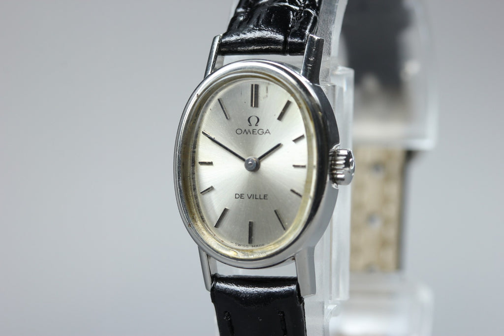 1977 Near MINT OMEGA De Ville 18mm 511.0553 Manual Silver Dial Women's Vintage
