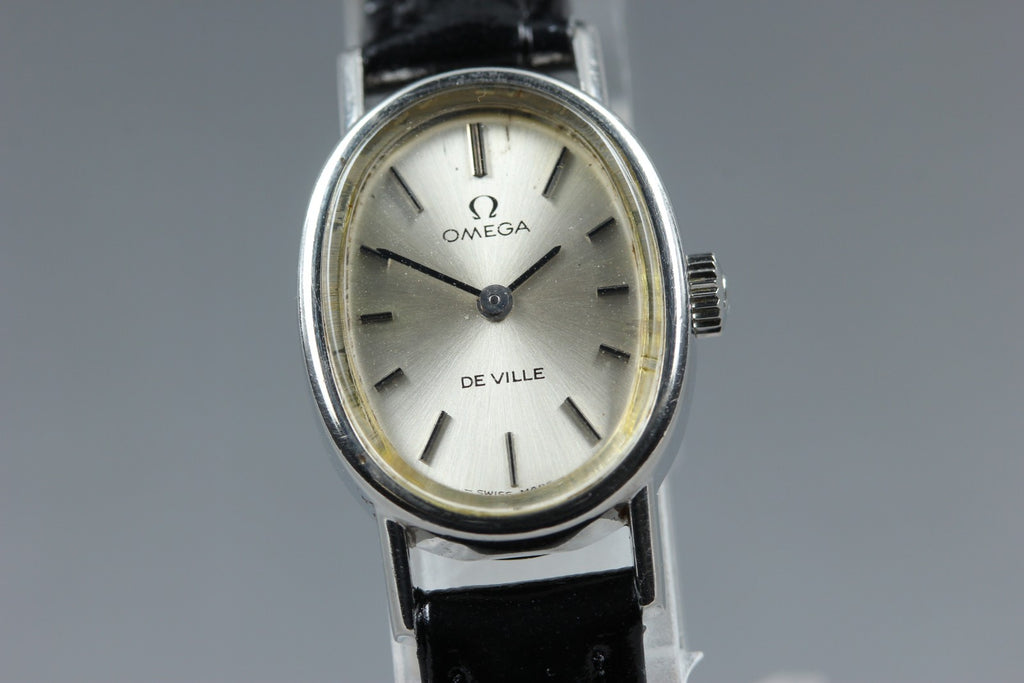 1977 Near MINT OMEGA De Ville 18mm 511.0553 Manual Silver Dial Women's Vintage