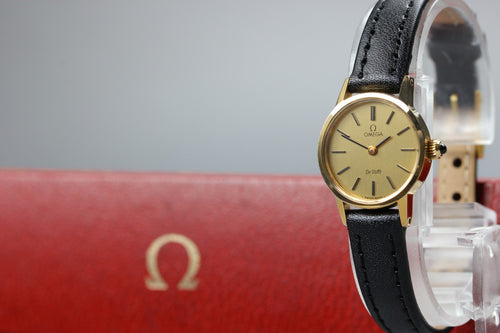 1979 Near MINT/Box, Paper OMEGA De Ville 20mm 511.0371 Manual Gold Women Vintage