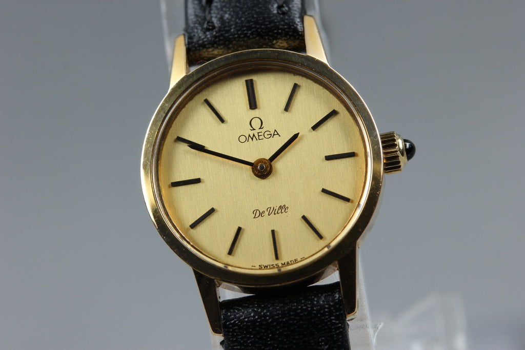 1979 Near MINT/Box, Paper OMEGA De Ville 20mm 511.0371 Manual Gold Women Vintage