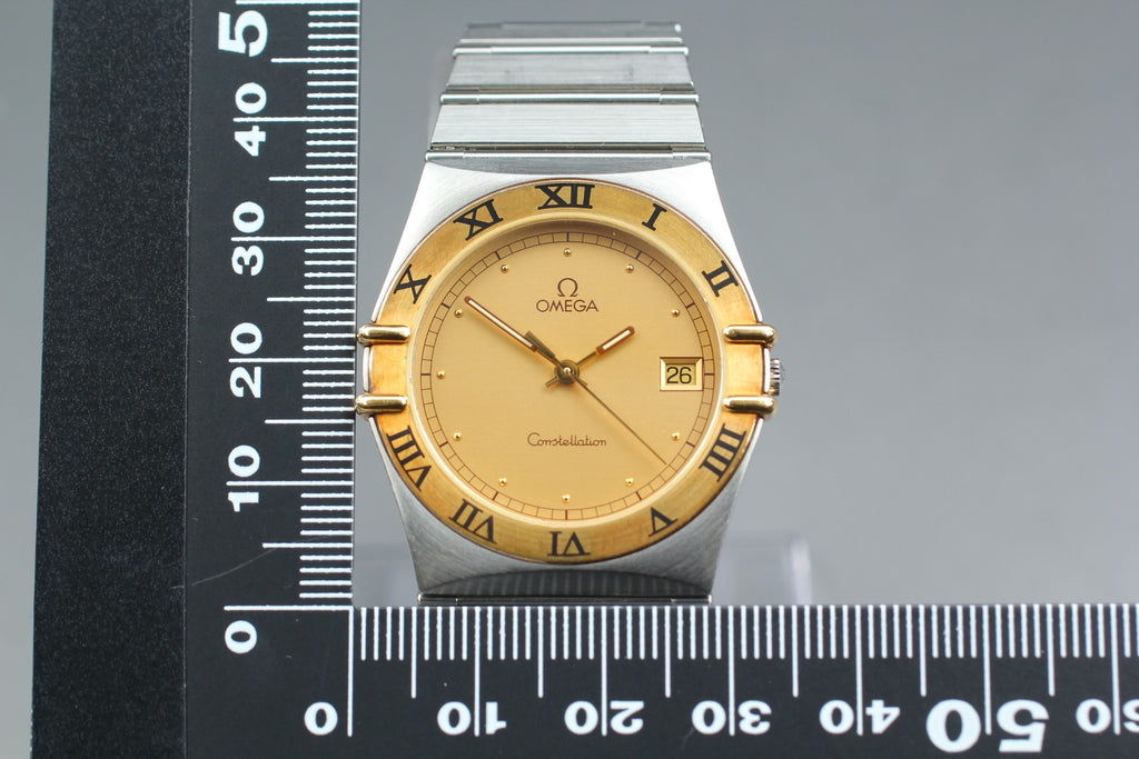 1993 Near MINT OMEGA Constellation 32mm 396.1070.1 Quartz Gold Dial Men Vintage