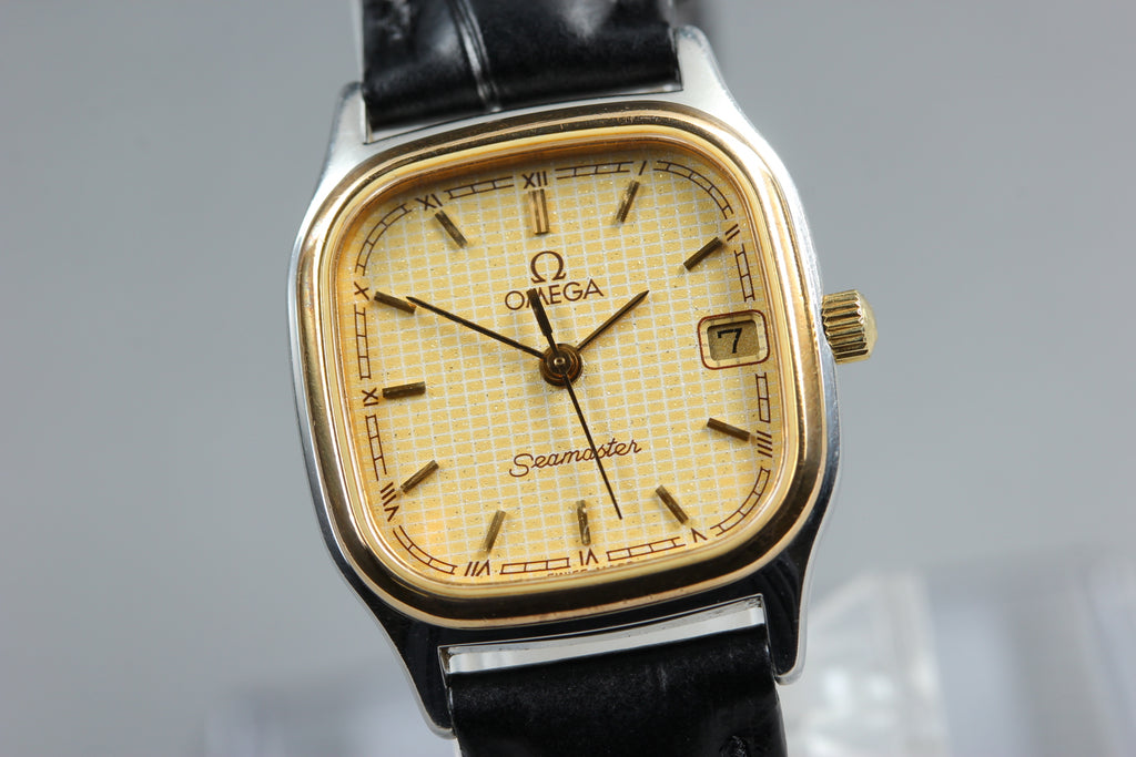 1985 Near MINT OMEGA Seamaster 22mm 796.0875 Quartz Roman Dial Women's Vintage