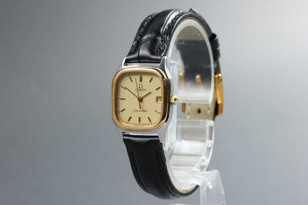 1985 Near MINT OMEGA Seamaster 22mm 796.0875 Quartz Roman Dial Women's Vintage