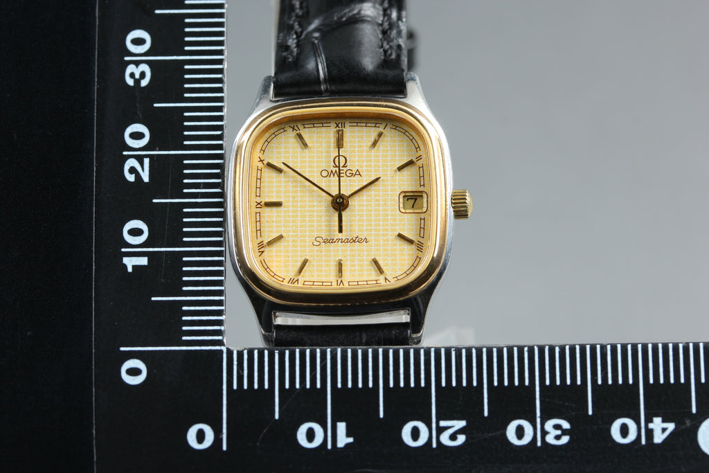 1985 Near MINT OMEGA Seamaster 22mm 796.0875 Quartz Roman Dial Women's Vintage