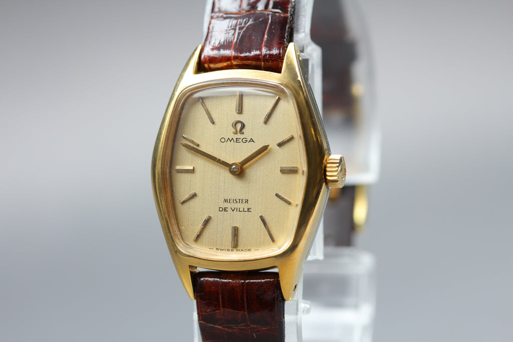 1969 MINT OMEGA De Ville Meister 22mm 511.291 Manual Gold Dial Women's Vintage