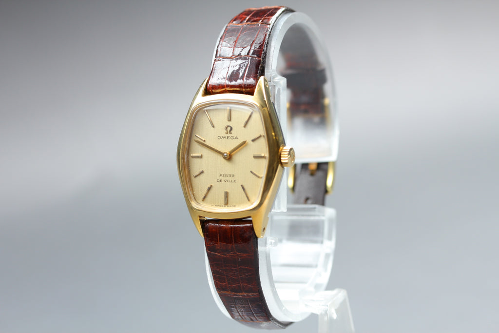 1969 MINT OMEGA De Ville Meister 22mm 511.291 Manual Gold Dial Women's Vintage