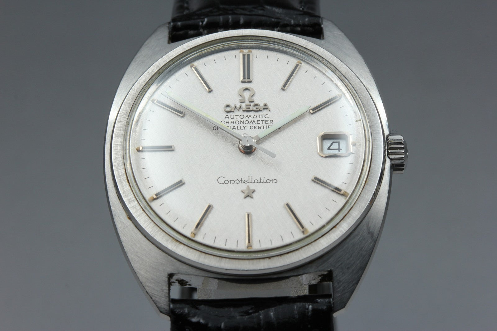 1969 Near MINT OMEGA Constellation 35mm 168.017 Automatic Silver Men's Vintage