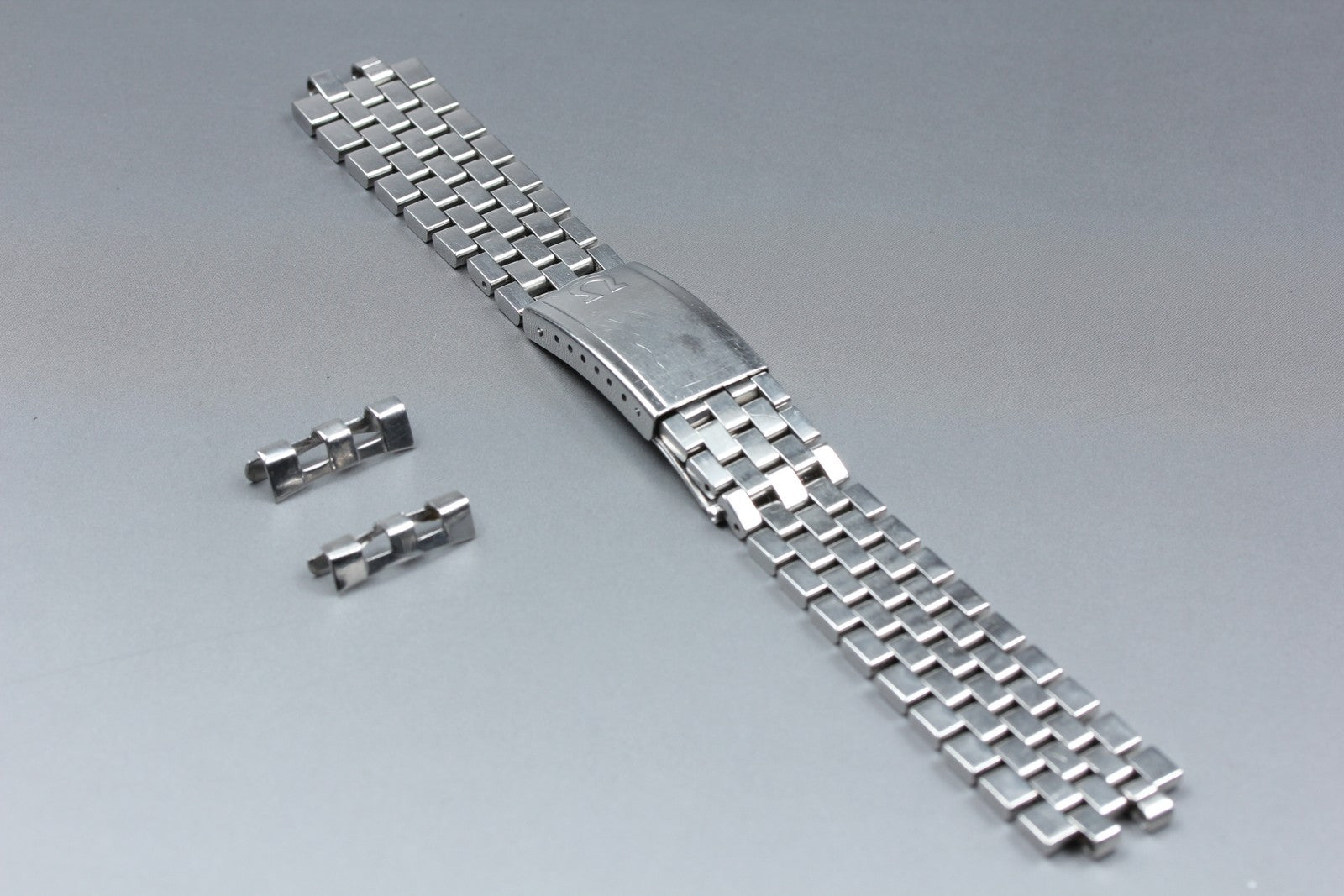 OMEGA Brick Bracelet FF518/1040 19mm Stainless steel Silver Men's Vintage Exc+5
