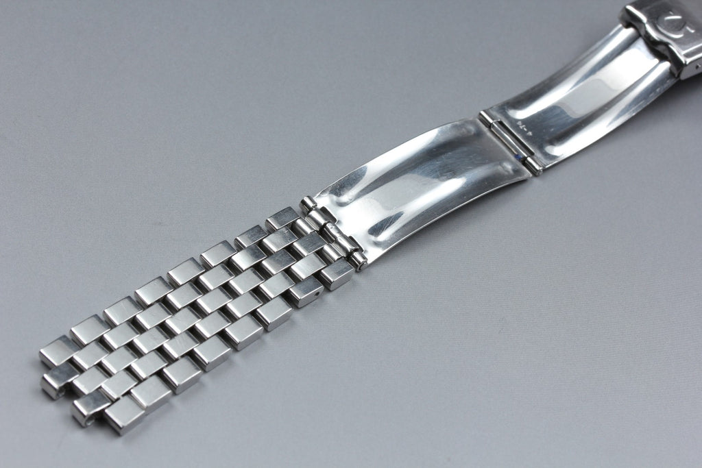 OMEGA Brick Bracelet FF518/1040 19mm Stainless steel Silver Men's Vintage Exc+5