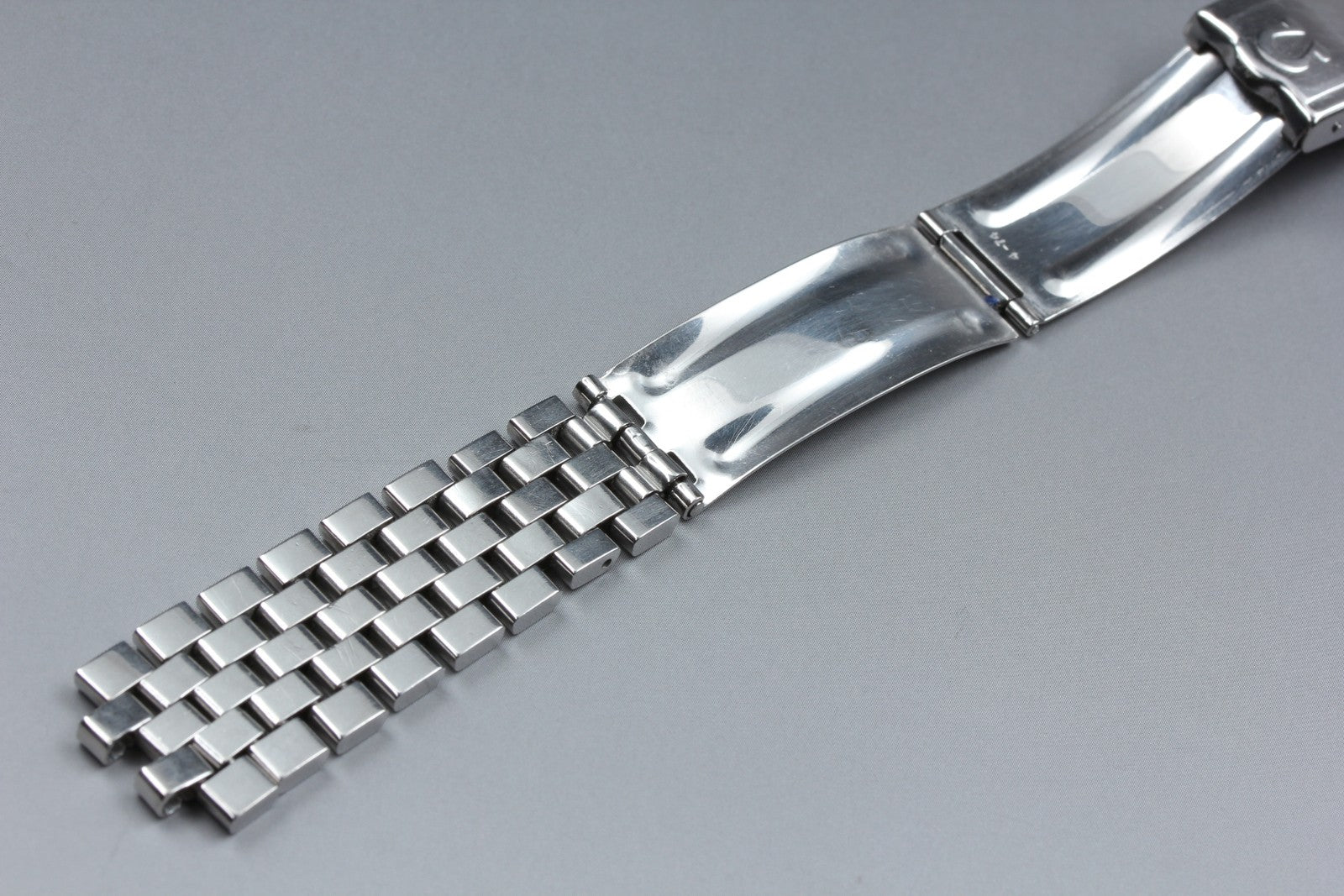 OMEGA Brick Bracelet FF518/1040 19mm Stainless steel Silver Men's Vintage Exc+5