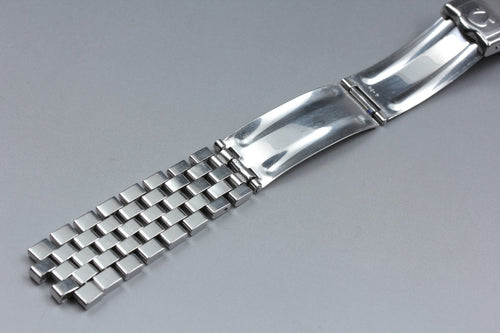 OMEGA Brick Bracelet FF518/1040 19mm Stainless steel Silver Men's Vintage Exc+5