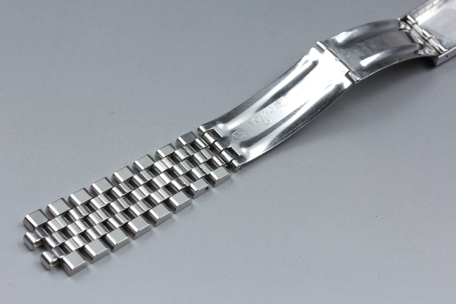 OMEGA Brick Bracelet FF518/1040 19mm Stainless steel Silver Men's Vintage Exc+5