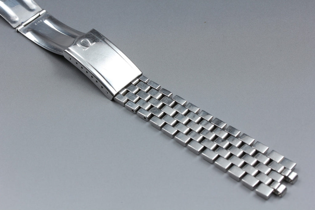 OMEGA Brick Bracelet FF518/1040 19mm Stainless steel Silver Men's Vintage Exc+5