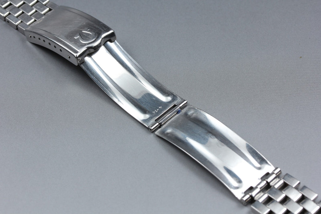 OMEGA Brick Bracelet FF518/1040 19mm Stainless steel Silver Men's Vintage Exc+5