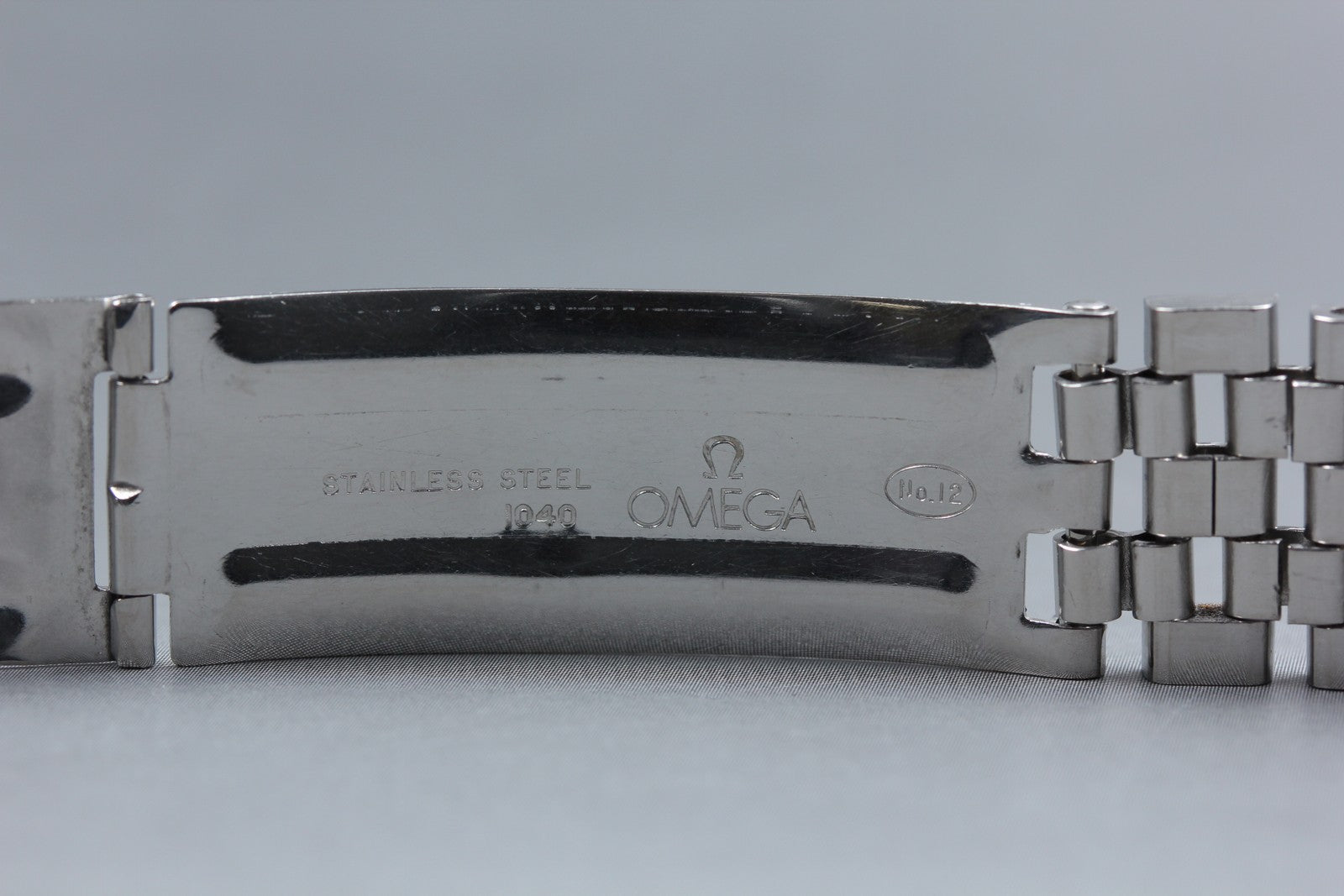 OMEGA Brick Bracelet FF518/1040 19mm Stainless steel Silver Men's Vintage Exc+5