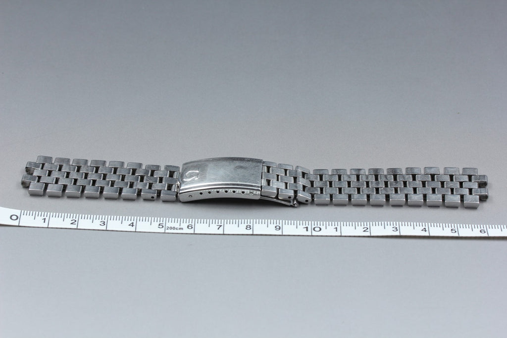 OMEGA Brick Bracelet FF518/1040 19mm Stainless steel Silver Men's Vintage Exc+5